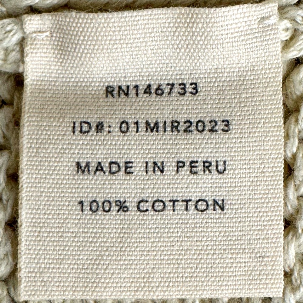 MIRTH Peru Hand Knit Cotton Sweater Tunic Geometric Boho Coastal Oversized M - Picture 6 of 7